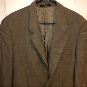 Emporio Armani Made In Italy Mens Blazer Coat Dress Jacket Size Xl Tan